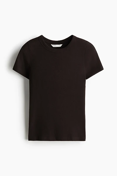 Ribbed Modal-blend T-shirt