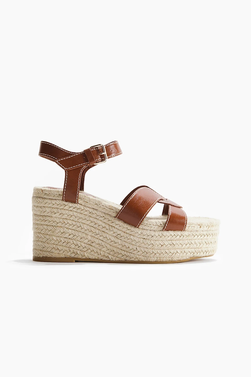 Espadrilles à talon compensé