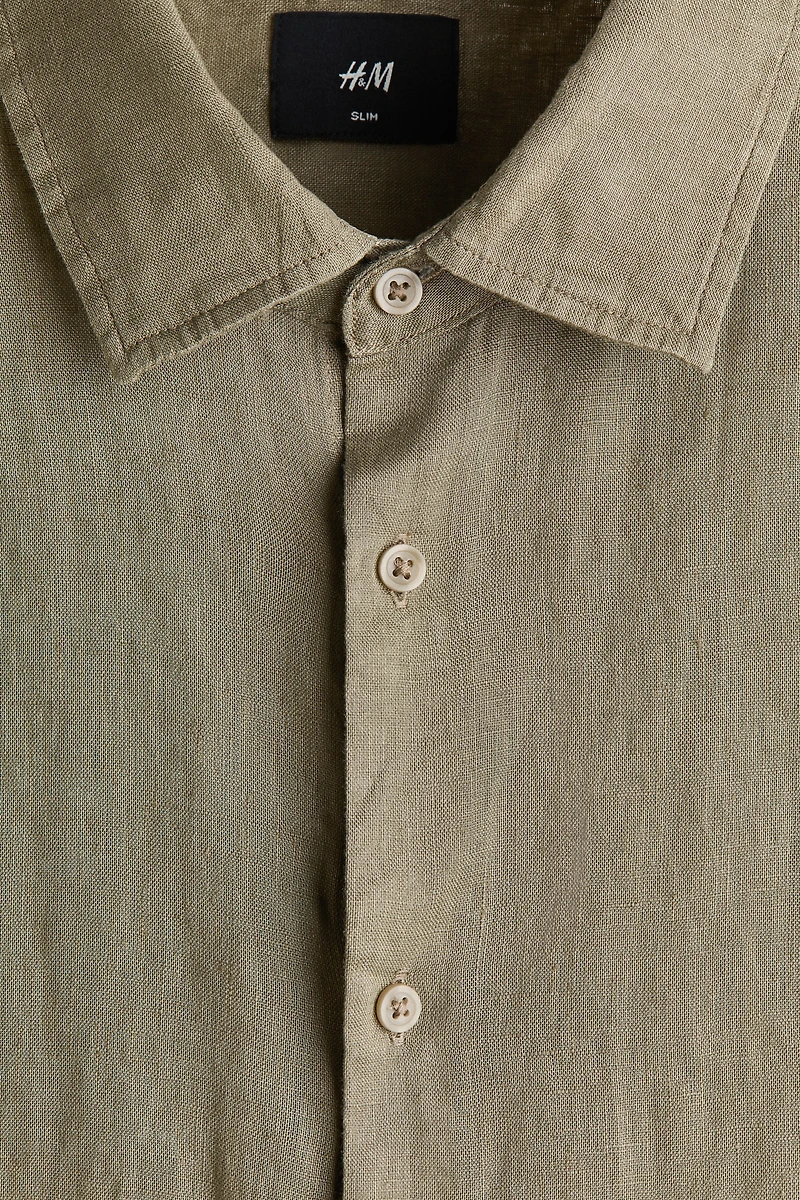 Slim Fit Linen Shirt