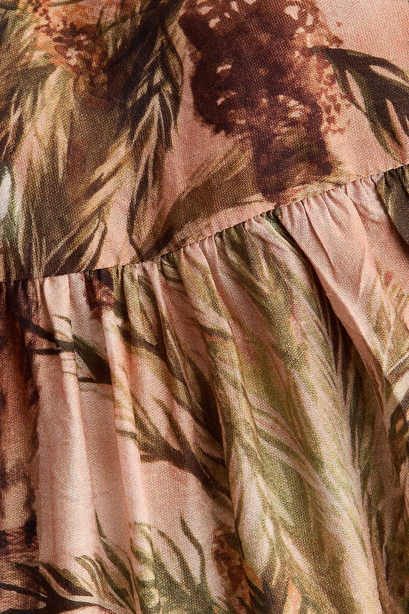 Printed Tiered Dress