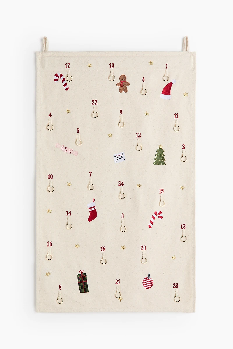 Embroidered Hanging Advent Calendar