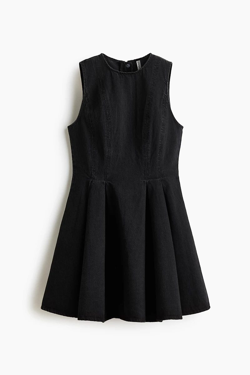 Robe en denim avec jupe évasée