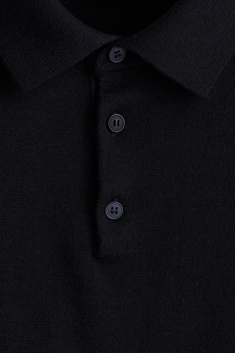 Regular-Fit Merino Wool Polo Shirt