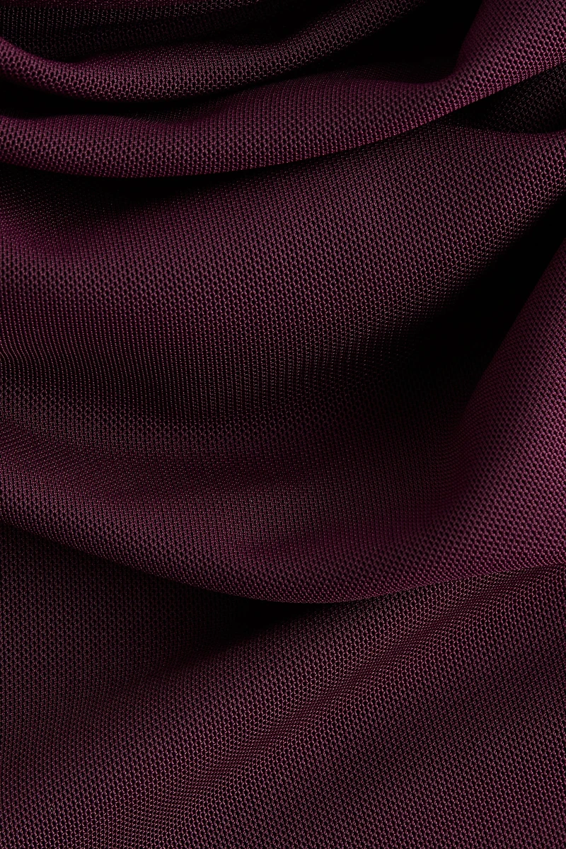 One-Shoulder Mesh Top