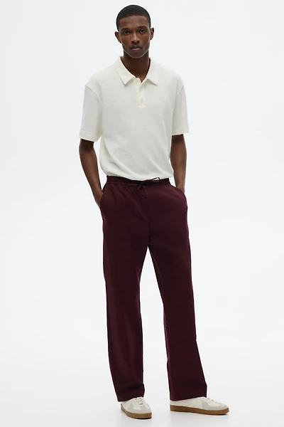 Regular-Fit Linen-Blend Pants