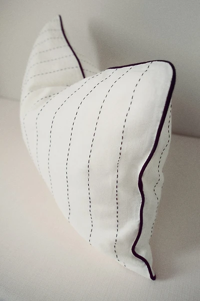 Linen-Blend Cushion Cover