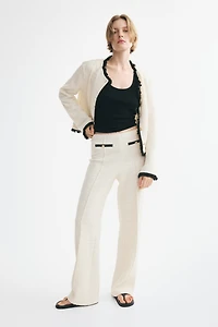 Pull-On Bouclé-Knit Pants