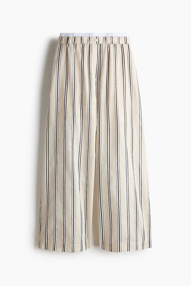 Double-Waistband Pull-On Pants