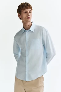 Relaxed-Fit Linen-Blend Shirt