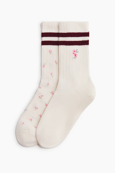 Lot de 2 paires chaussettes montantes
