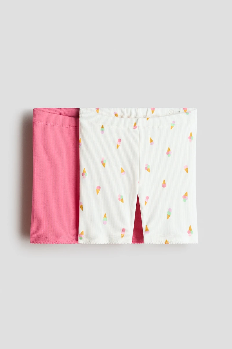 2-Pack Ribbed Bike Shorts