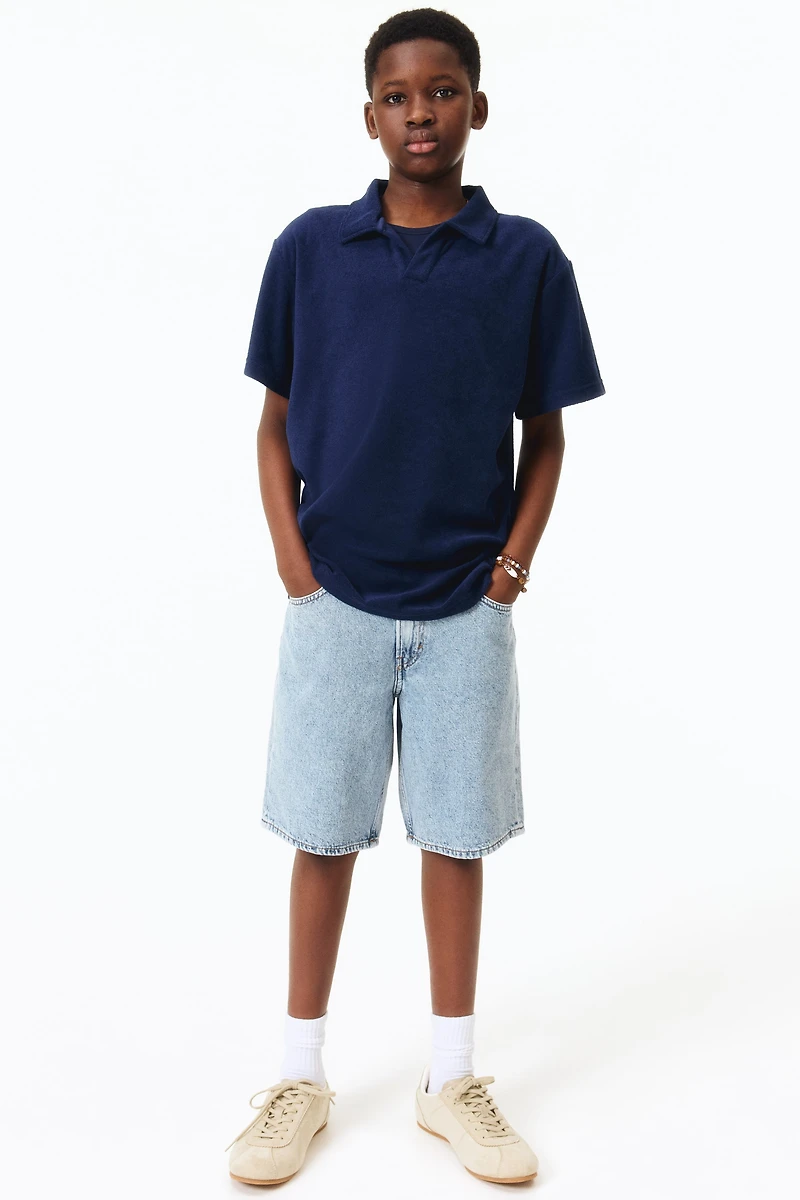 Loose-Fit Denim Shorts