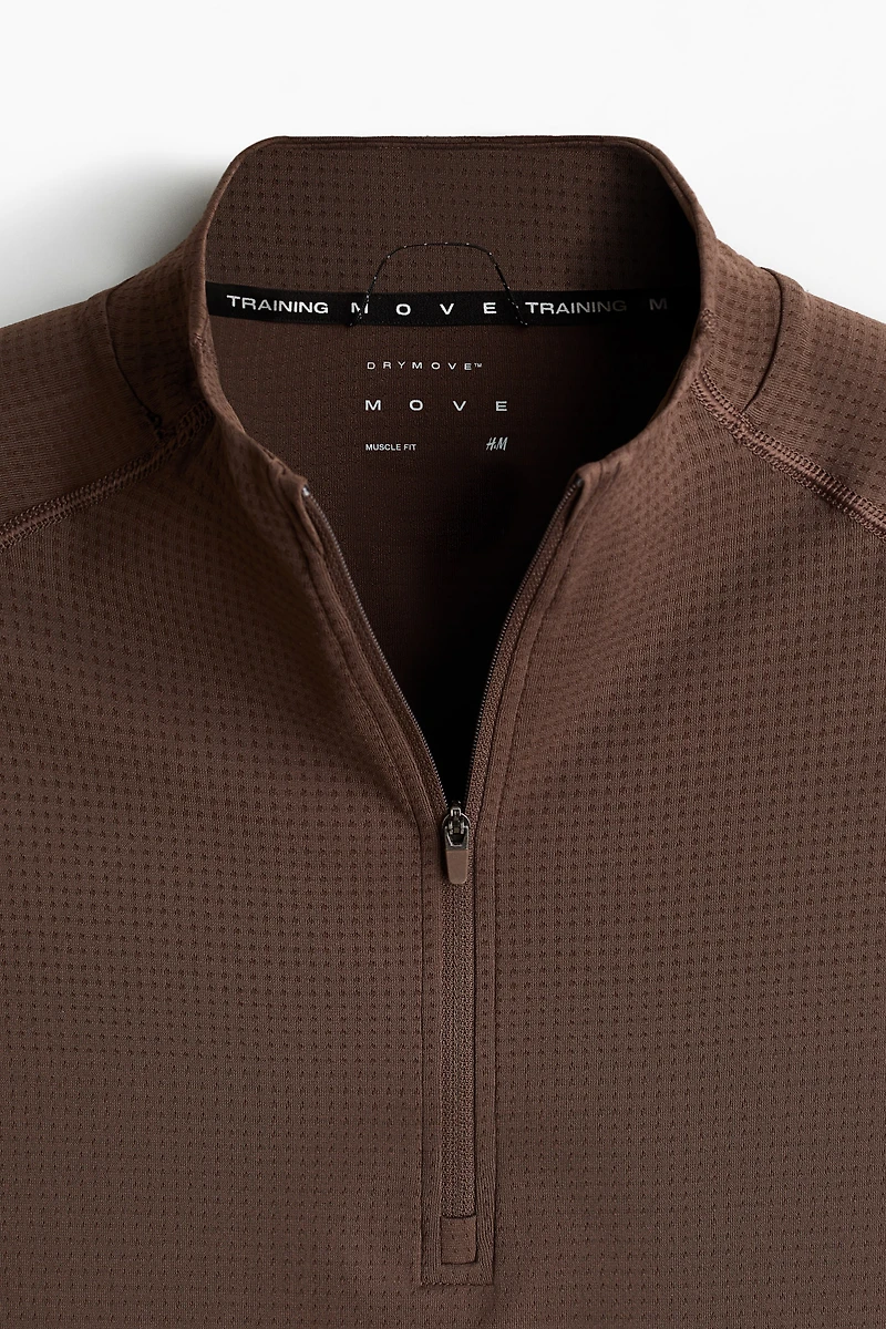 Muscle-Fit Half-Zip Sports Shirt with DryMove™