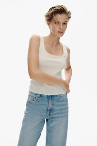 Pointelle Jersey Tank Top