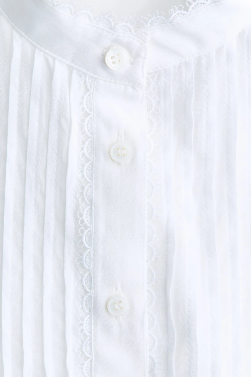 Lace-Inset Blouse