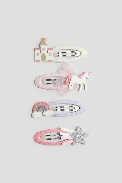 4-Pack Appliquéd Hair Clips