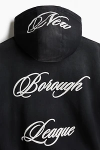 Relaxed-Fit Printed Hooded Jacket