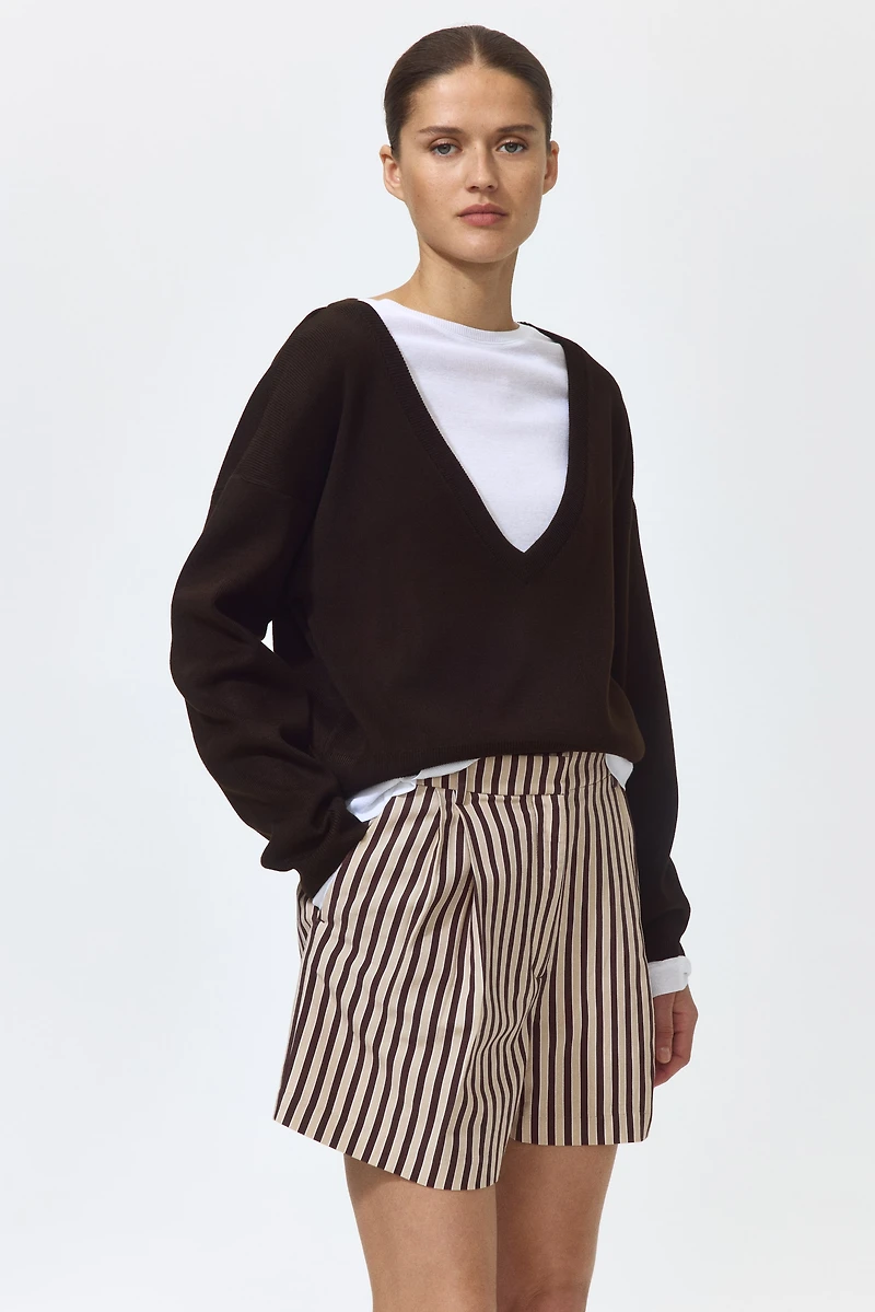 Dressy Linen-Blend Shorts