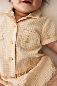 2-Piece Cotton Seersucker Set