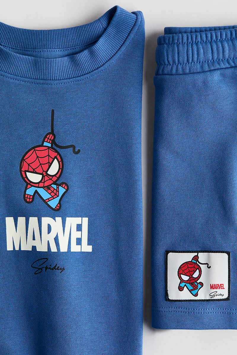 Ensemble 2 pièces en molleton imprimé