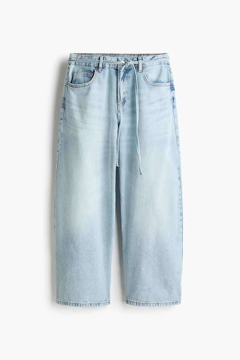 Regular-Waist Wide-Leg Ankle Jeans