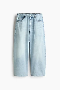 Regular-Waist Wide-Leg Ankle Jeans