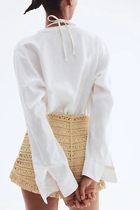 Linen-blend shirt