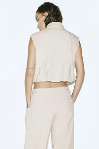 Veste sans manches avec bas à effet ballon