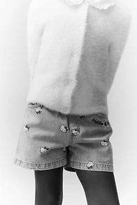 Loose-Fit Denim Shorts