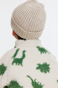 Printed Teddy Fleece Jacket