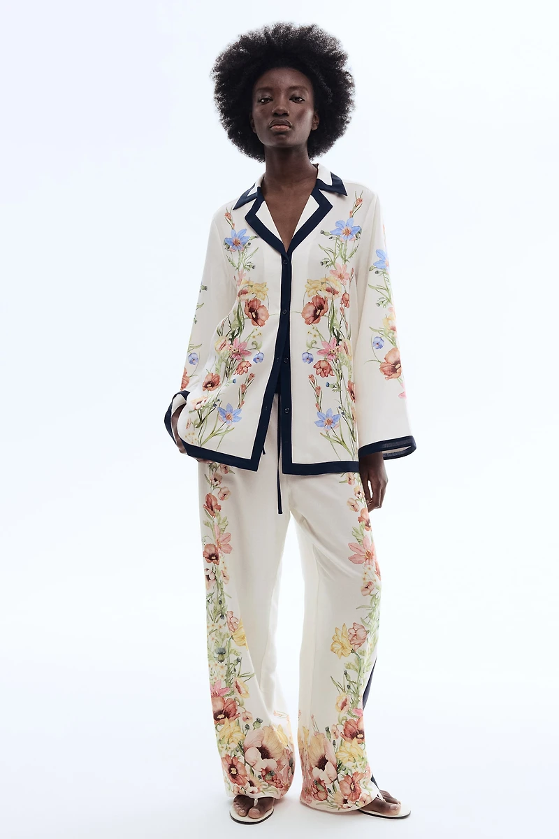 Printed Lyocell Pants