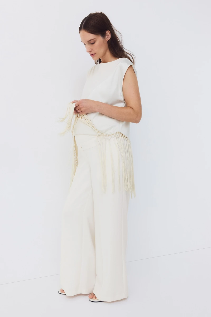 MAMA Wide-Leg Dress Pants