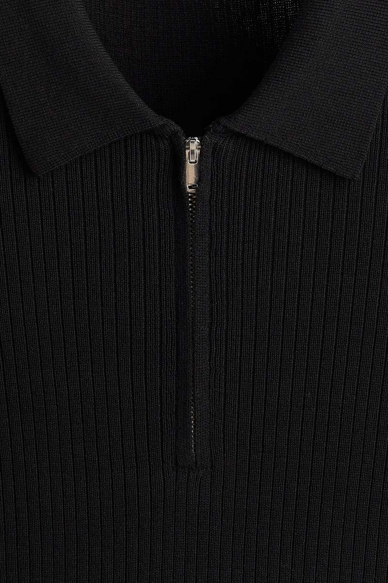Slim-Fit Half-Zip Polo Shirt