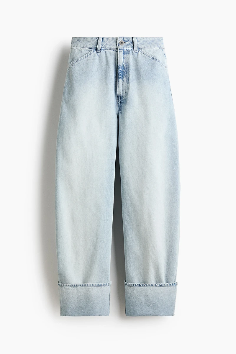 Barrel Leg Regular Waist Jeans