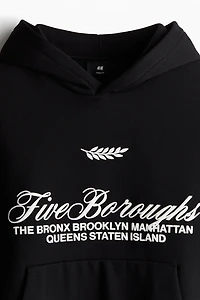 Loose-Fit Printed Hoodie