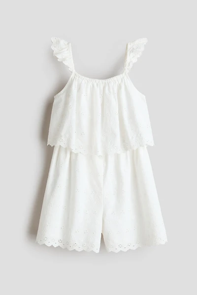Eyelet-Embroidered Cotton Jumpsuit