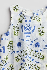 Printed Seersucker Dress