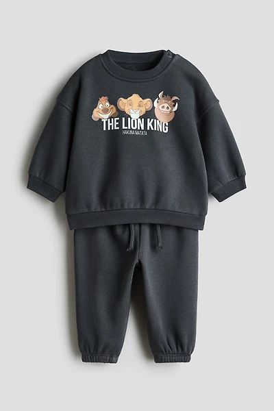 2-Piece Printed Sweatshirt and Joggers Set