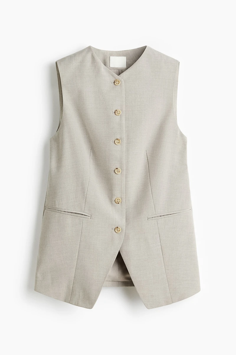 Long gilet sans manches