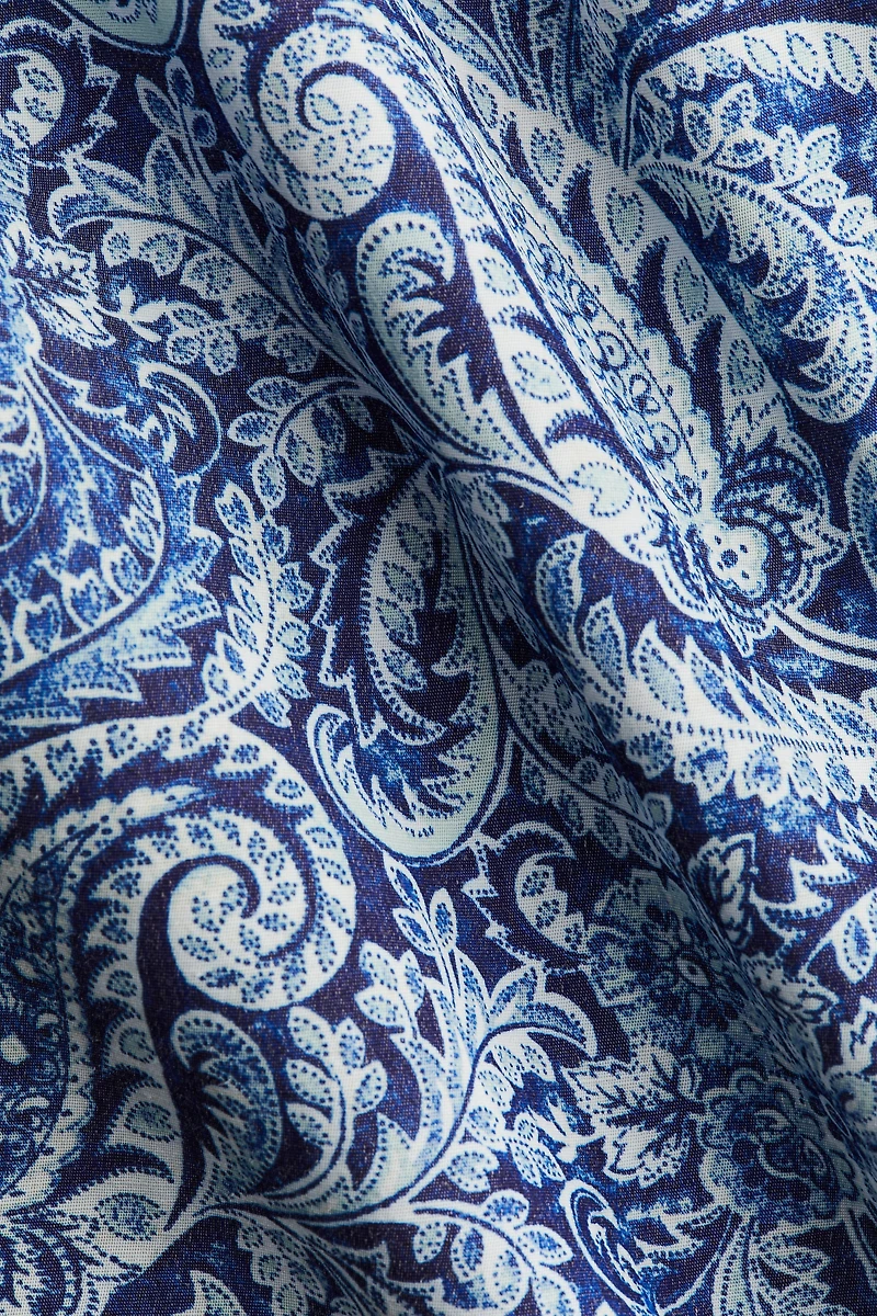 Linen-Blend Strappy Dress