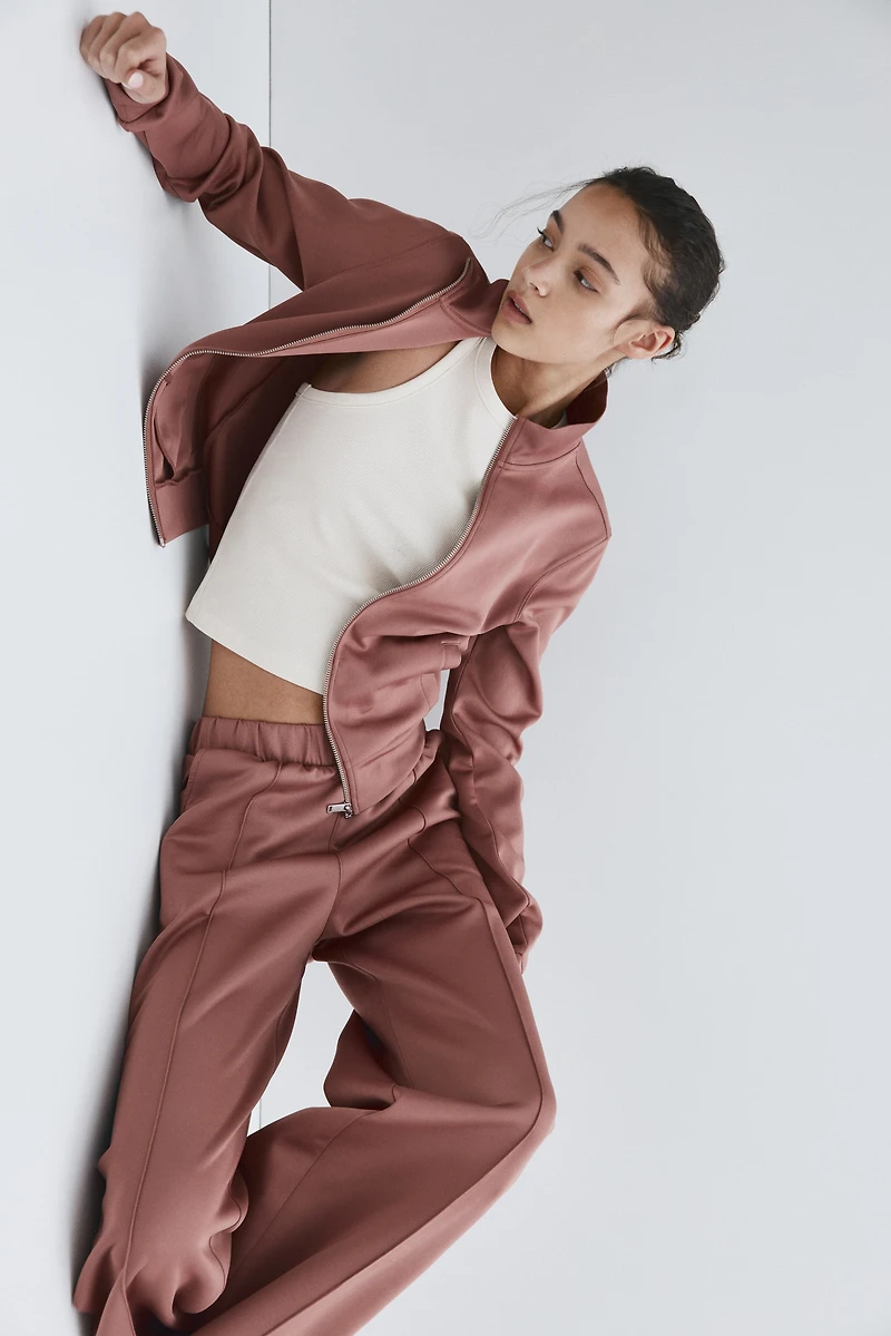 Crease-Front Pull-On Pants