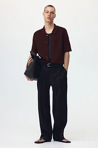 Chemise classique en tricot ajouré