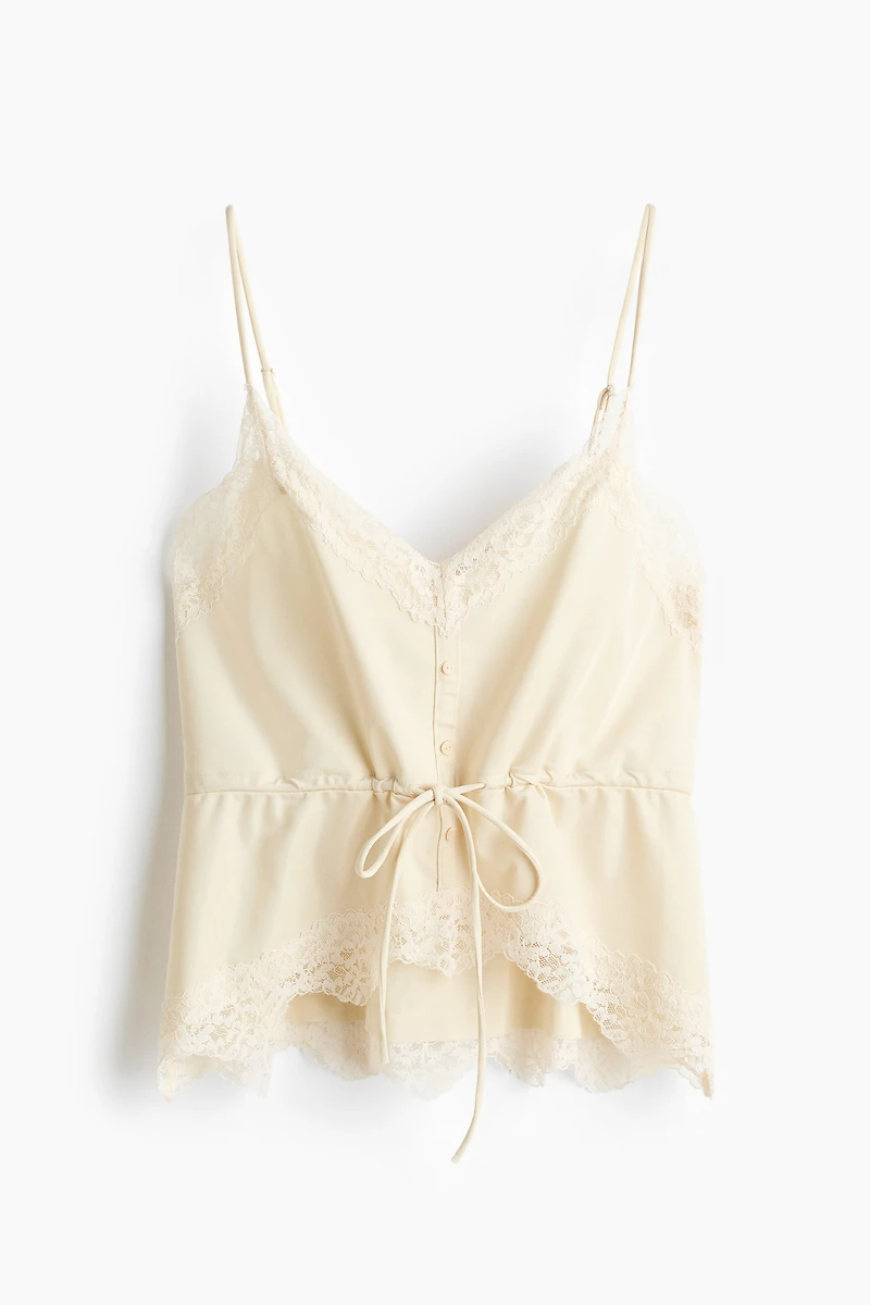 Drawstring-Detail Camisole Top