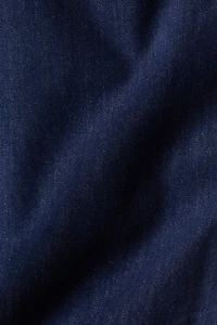 Denim Barrel-Leg Pants