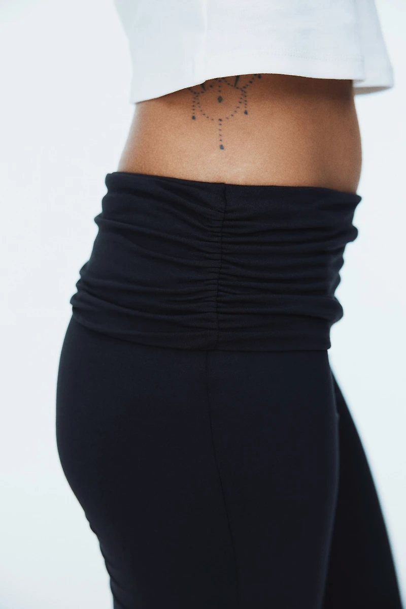 Gathered Microfiber Yoga Pants