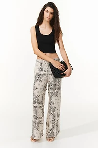 Wide-Leg Drawstring Pants
