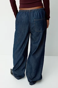 Denim Drawstring Pants