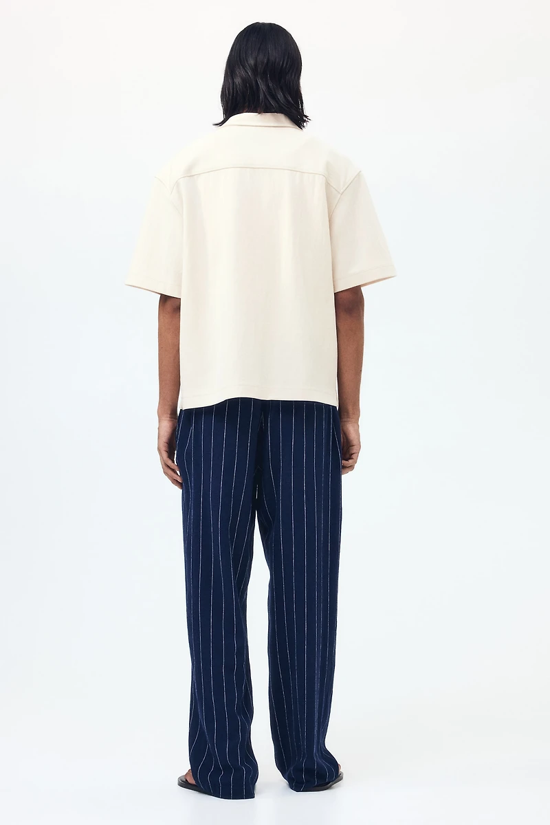 Chemise décontractée à col cubain