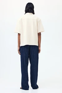 Chemise décontractée à col cubain