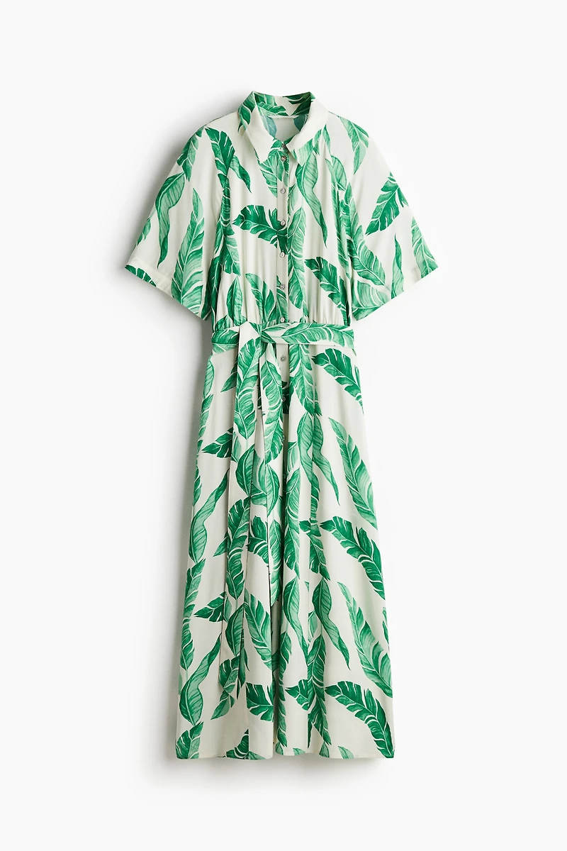 Tie-belt Shirt Dress